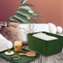 Lidded storage bin for pantry closet shelf cabinet desktop medeium size